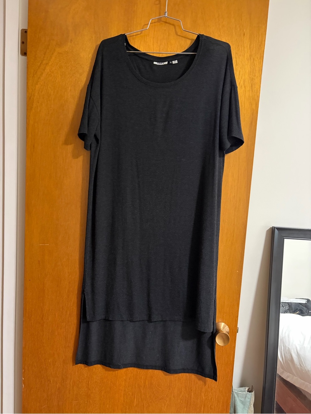 ONLY Black Short-Sleeve Tunic Top